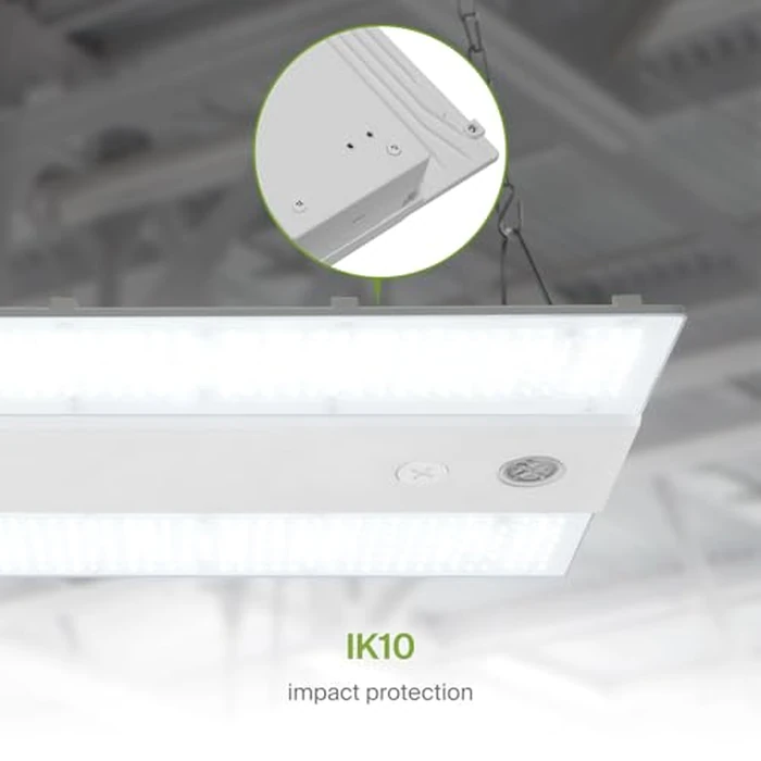 ASD LED Linear High Bay Light with Q-Base Power Adjustable 100/130/160W 120-277V CCT Selectable 3500/4000/5000K IK10 Dimmable UL DLC Premium, Commercial Bay Lighting for Warehouse Shop by ASD - Image 8