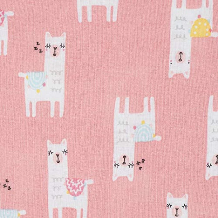 Gerber Baby Girls 4-Piece Pajama Set, Little Llama Pink, 24 Months by Gerber - Image 3