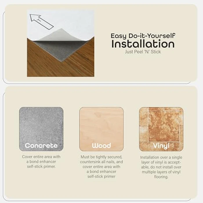 Sterling Vinyl Plank Flooring 2.0mm, 10 Planks - 6" x 36", Medium Oak - No Adhesive Needed, Embossed DIY Flooring - Natural Wood Grain Feel for Kitchen, Dining Room, & Bedrooms by Achim Home Décor by ACHIM - Image 3