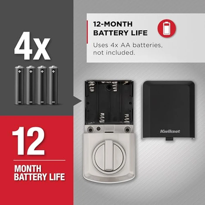 Kwikset SmartCode 260 Keyless Entry Electronic Keypad Deadbolt Door Lock with Auto-Lock, Custom User Codes, Advanced Security in Satin Nickel Contemporary by Kwikset - Image 6