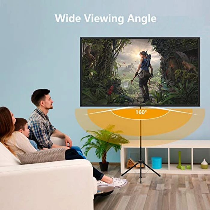 Projector Screen with Stand, Portable Projector Screen and Stand, 60 Inch 16:9, Outdoor Projection Screen, Aluminium Frame, Lightweight and Compact, Easy Setup, Idea for Home Cinema, Backyard Party. by excelimage - Image 6