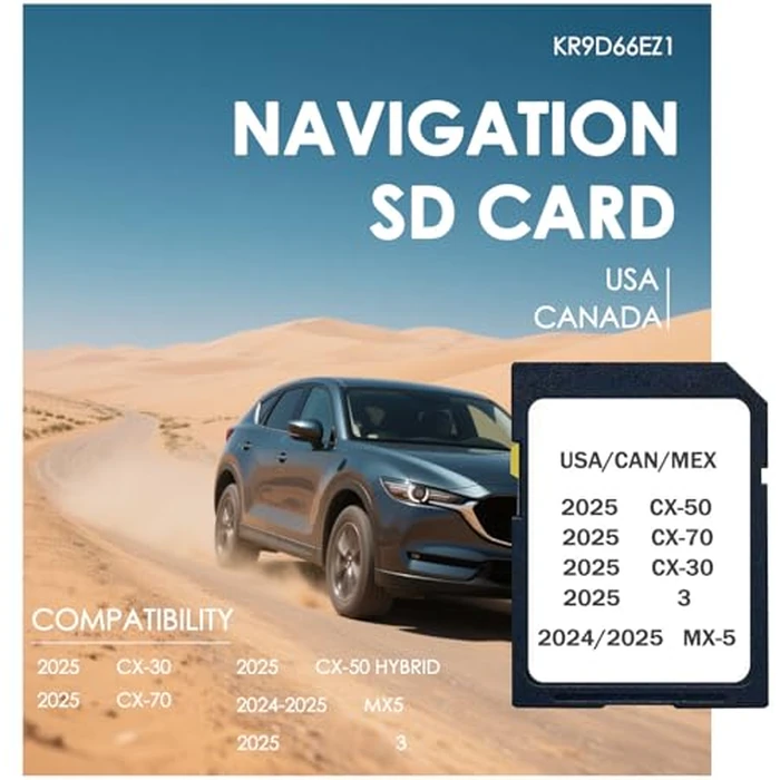 Navigation GPS SD Card Map Update Fits 2024-2025 Miata 5,2025 CX-50, 2025 CX-70, 2025 CX-30, 2025 M.azda 3 US Mexico Canada by Generic - Used - Very Good condition