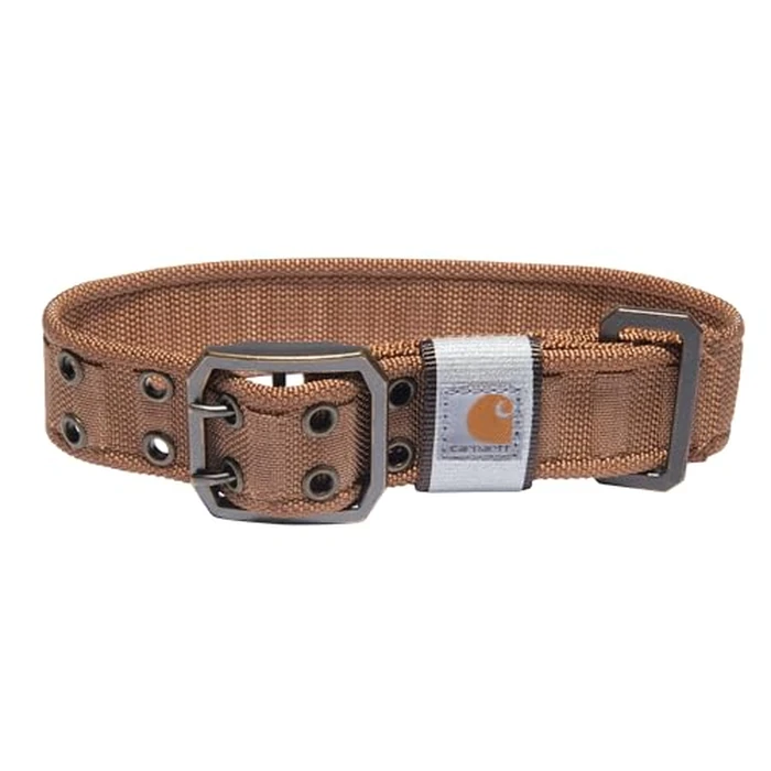 Carhartt Pet Fully Adjustable Wide Webbing Collar for Dogs, Heavy Duty Nylon for Walking & Training, Carhartt Brown, Large by Carhartt - Used - Acceptable condition