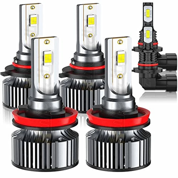 LED Headlight Bulbs For Ford F-150 F150 2015-2023 / Escape S/SE 2013-2016 / Expedition 2015-2021, 9005 High Beam + H11 Low Beam + 9145 Fog Lights, 6000K White, Plug and Play, 6 PCS by XWQHJW - Used - Like New condition - CA$23.77