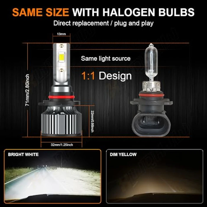 LED Headlight Bulbs For Ford F-150 F150 2015-2023 / Escape S/SE 2013-2016 / Expedition 2015-2021, 9005 High Beam + H11 Low Beam + 9145 Fog Lights, 6000K White, Plug and Play, 6 PCS by XWQHJW - Image 5