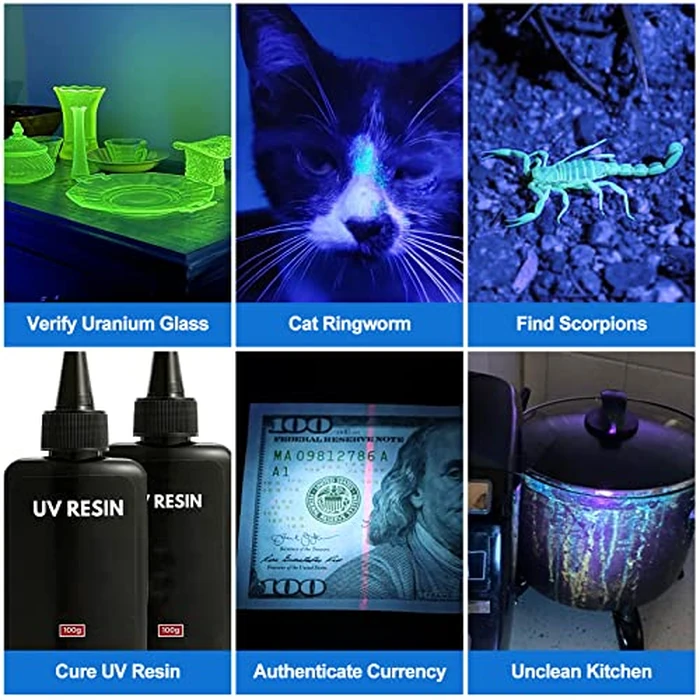 Vansky X7 Pro 365nm UV Light Blacklight Flashlights: LED Black Light Flashlite Professional Ultraviolet Flashlight Pet Urine Detector for Dog Cat, Resin Curing and Rock Hunting(Batteries are Included) by Vansky - Image 5