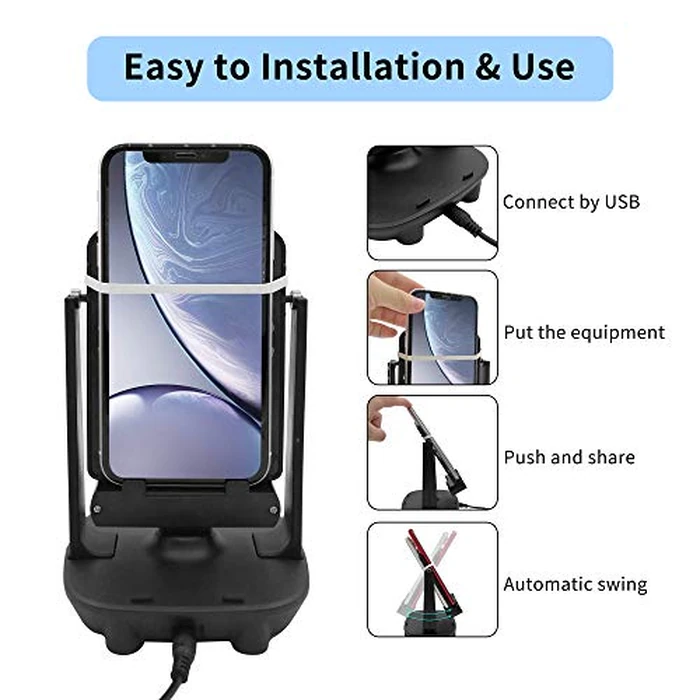 [2 Sets] Steps Counter Compatible for Po-ke-mon Go Walker Phone Swing Accessories [Mute Version] Egg hatcher Rocker Quick Steps Earning Device[Support 4 Phones Black] by Renn - Image 3