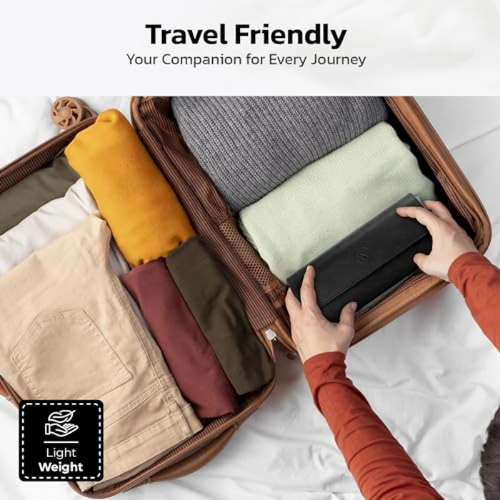 W&S Watch Roll Travel Case for Men and Women with 3 Watch Storage Organizer - Secure Storage with Innovative Removable Pillows & Solid Dividers for Home, Travel and Display (Black) by Wrist & Style - Image 7