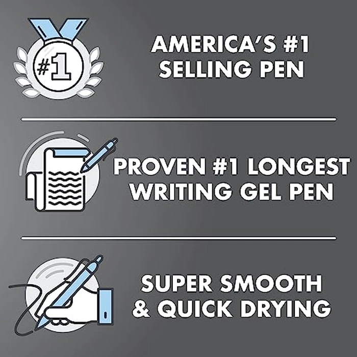 PILOT G2 Premium Refillable & Retractable Rolling Ball Gel Pens, Fine Point, Black Ink, 12 Count (Pack of 1) (31020) by PILOT - Image 4