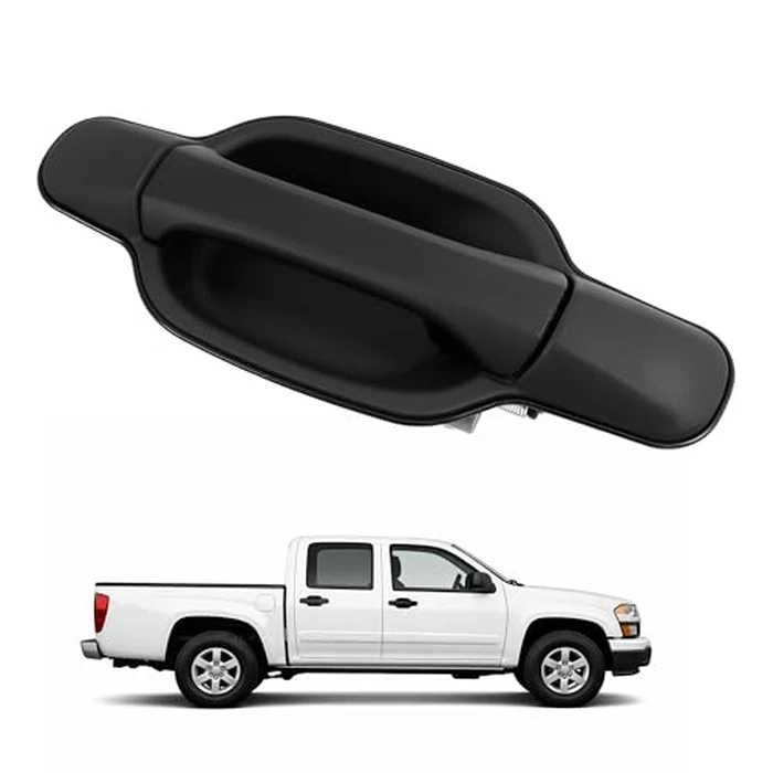 ALMULOO Exterior Door Handle w/o Key Hole Compatible with 2004-2012 Chevy Chevrolet Colorado GMC Canyon Rear Right Passenger Side Outside Handle Replacement for GM1521114 Plastic+Steel by ALMULOO - Used - Like New condition