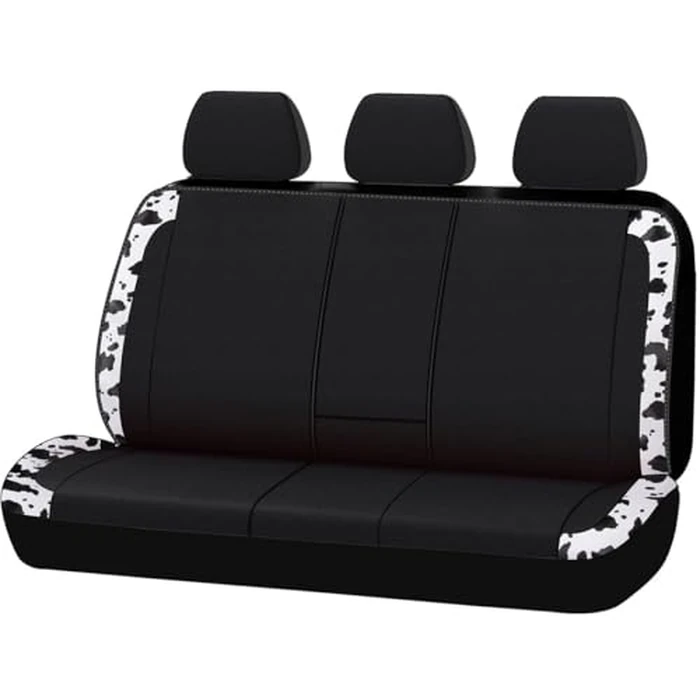 Flying Banner Rear Bench car seat Covers car seat Protectors Suitable for Middle Cup Holder (Cow Print, Rear Bench-Premium) by Flying Banner - Used - Very Good condition - CA$43.64