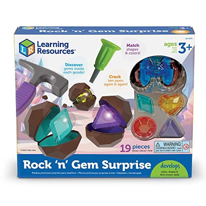 Learning Resources Rock 'n Gem Surprise - 19 Pieces, Ages 3+ Toddler Learning Toys, Sorting and Matching Toys, Early STEM for Kids by Learning Resources - Image 9