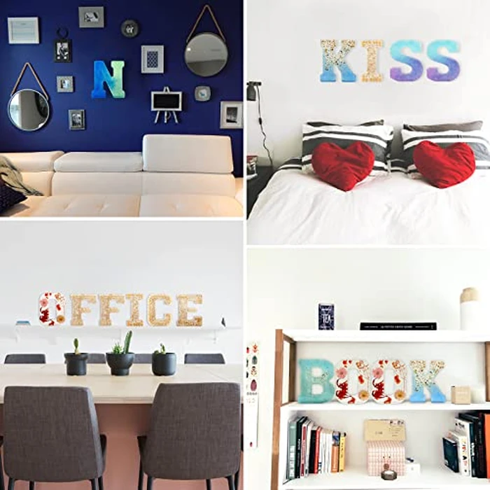 Gartful 7 Inch Large Letter Molds for Resin, 3D K Capital Alphabet Epoxy Resin Mold, A to Z Thick Resin Letter Molds for Making Letters, Word Sign Art, DIY Crafts, Making Cake, Party Home Decor by Gartful - Image 6