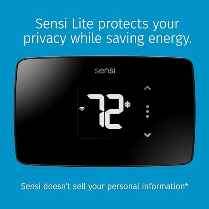 Sensi Lite Smart Thermostat, Programmable, WiFi, Easy DIY, Works With Alexa, ENERGY STAR Certified, ST25, Most Systems C-Wire Not Required, C-Wire needed with Heat/Cool Only & Heat Pump System - Black by Emerson - Image 6