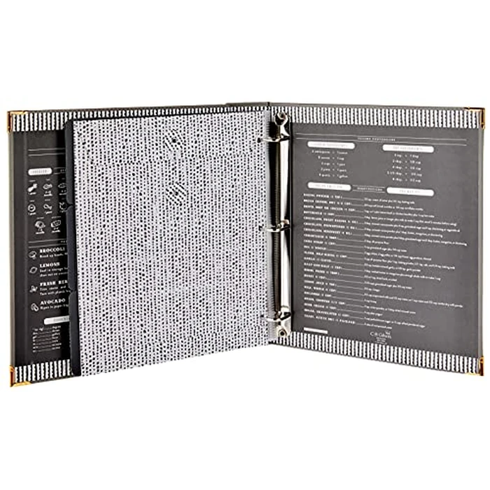 C.R. Gibson Gray Leatherette Lined Recipe Notebook, 11'' x 12'' by C.R. Gibson - Image 3