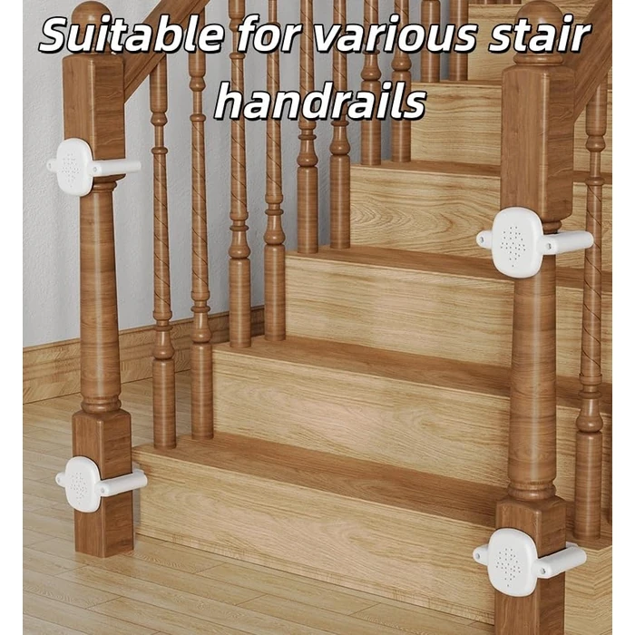 2Pcs Baby Gate Banister Adapter, No-Drill Mounting Accessories Universal Stairway Baby Gate Mounting Kit, Safety Stair Adapter Fit for Stair Gate Against Stairs Posts (White) by XINYUICEAN - Image 5