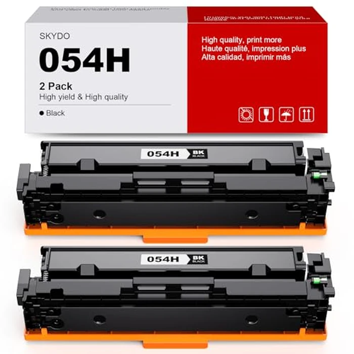 (2 Black) 054H Black Toner Cartridge, MF642cdw Toner, MF644cdw Toner Replacement for Canon 054H 054 H CRG-054 Work with Canon Color imageCLASS MF644Cdw LBP622Cdw MF641Cdw Laser Printer Toner by Skydo - Image 1