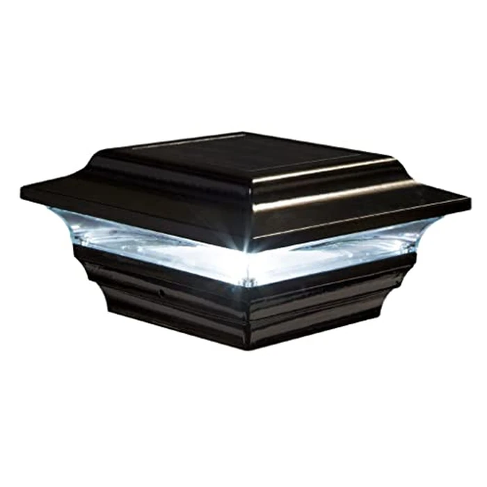 Classy Caps SL211B 4x4 Imperial Solar Post Cap - Black - High-Performance LED Lights, Durable Cast Aluminum, Warm and Cool Light Modes, Fits 4"x4" or 3.5"x3.5" Posts, Ideal for Decks, Fences by Classy Caps - Used - Like New condition