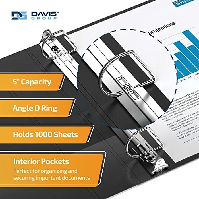 QuickFit View Binder, 3-Ring Binder for School or Office, D Ring, Black, Single, 5 Inch by QUICK FIT - Image 2
