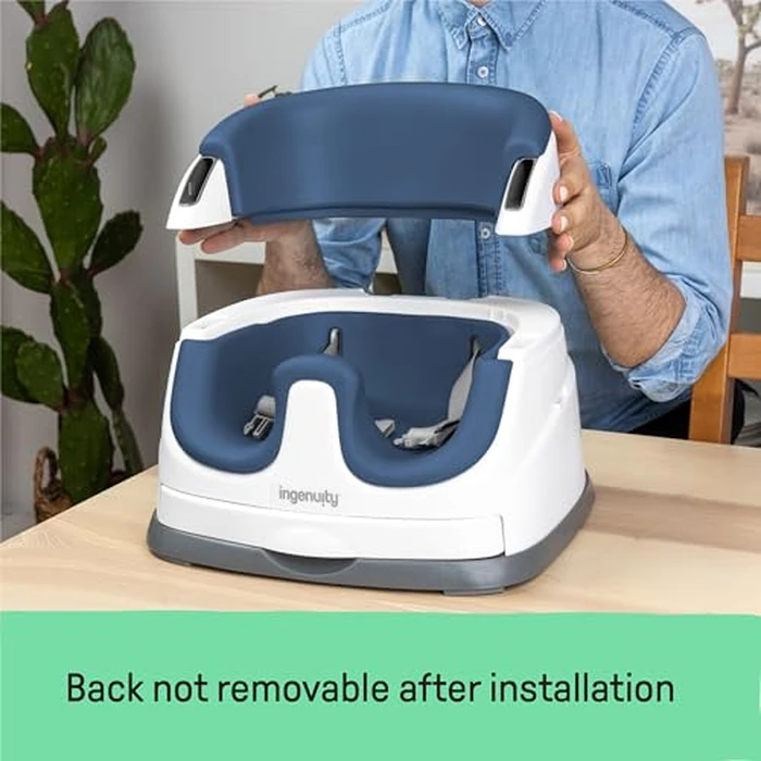 Ingenuity Baby Base 2-in-1 Booster Feeding and Floor Seat with Self-Storing Tray - Night Sky by Ingenuity - Image 4