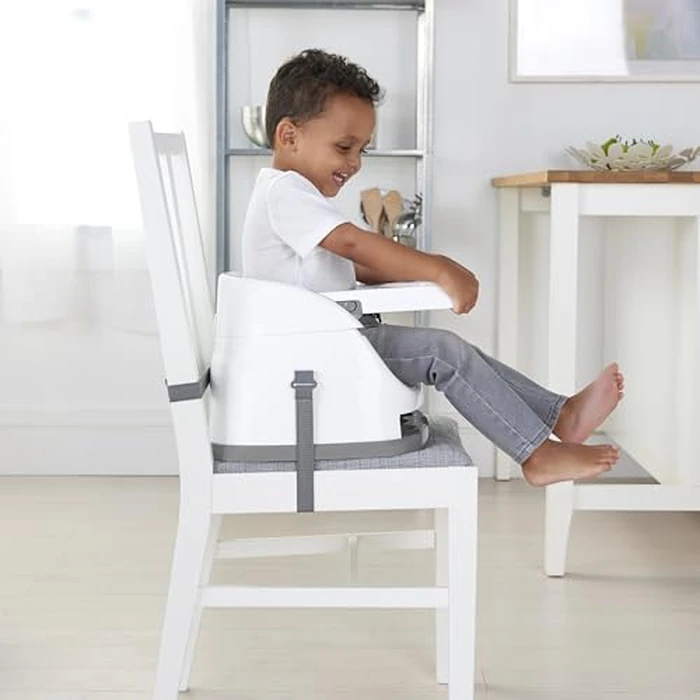 Ingenuity Baby Base 2-in-1 Booster Feeding and Floor Seat with Self-Storing Tray - Night Sky by Ingenuity - Image 7