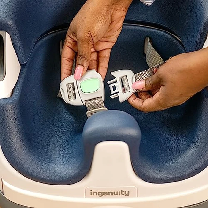 Ingenuity Baby Base 2-in-1 Booster Feeding and Floor Seat with Self-Storing Tray - Night Sky by Ingenuity - Image 9