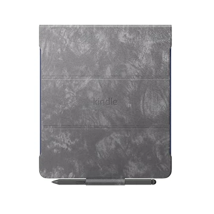 Amazon Kindle Scribe Brush Print Leather Folio Cover with Magnetic Attach, Sleek Protective Case by Amazon - Used - Very Good condition - US$52.43