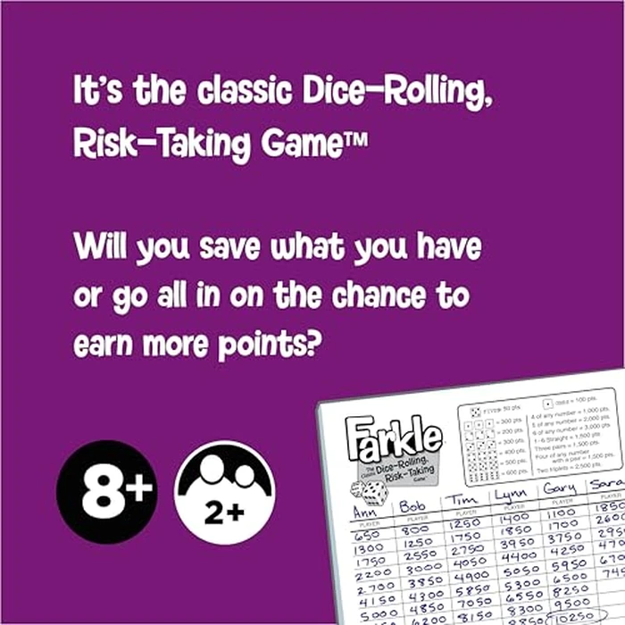 Farkle Classic Dice Game - Rainbow Kids Games, Dice Games, Family Games, Travel Games, Adult Games, Board Games, Dice Cup, Dice Set, Farkle Score Sheets Included, Ages 8+ by PlayMonster - Image 3