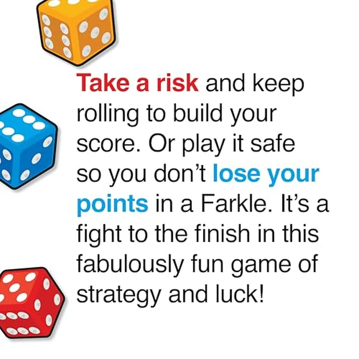 Farkle Classic Dice Game - Rainbow Kids Games, Dice Games, Family Games, Travel Games, Adult Games, Board Games, Dice Cup, Dice Set, Farkle Score Sheets Included, Ages 8+ by PlayMonster - Image 4