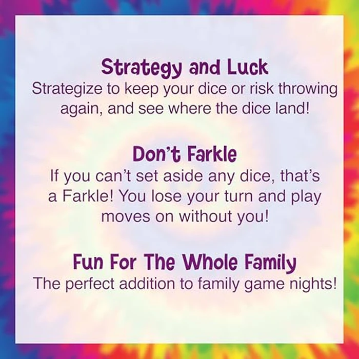 Farkle Classic Dice Game - Rainbow Kids Games, Dice Games, Family Games, Travel Games, Adult Games, Board Games, Dice Cup, Dice Set, Farkle Score Sheets Included, Ages 8+ by PlayMonster - Image 5
