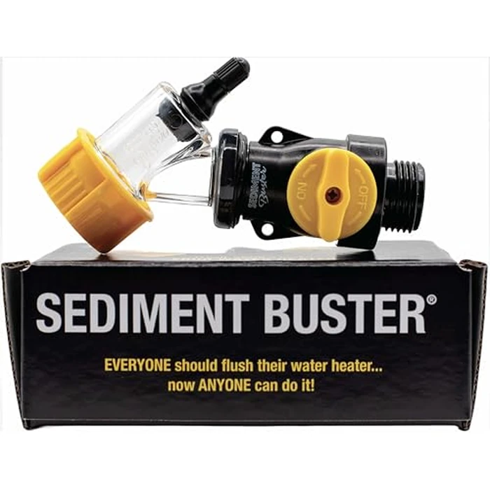Sediment Buster - UL Verified V699054 Water Heater Tool - Flushes, Cleans, Drains, Breaks Up Sediment Clogs from Electric or Gas Water Heaters - Easy to Use by Sediment Buster - Image 1