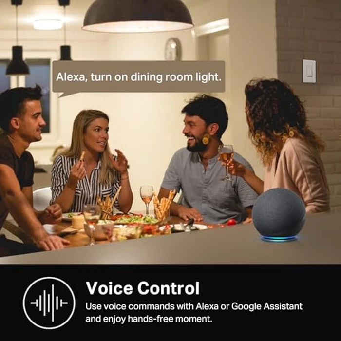 Kasa Smart Light Switch HS200, Single Pole, Needs Neutral Wire, 2.4GHz Wi-Fi Light Switch Works with Alexa and Google Home, UL Certified, No Hub Required, White ( Packaging May Vary ) by Kasa Smart - Image 3