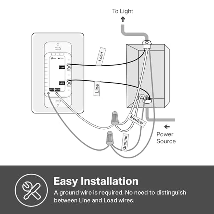 Kasa Smart Light Switch HS200, Single Pole, Needs Neutral Wire, 2.4GHz Wi-Fi Light Switch Works with Alexa and Google Home, UL Certified, No Hub Required, White ( Packaging May Vary ) by Kasa Smart - Image 7