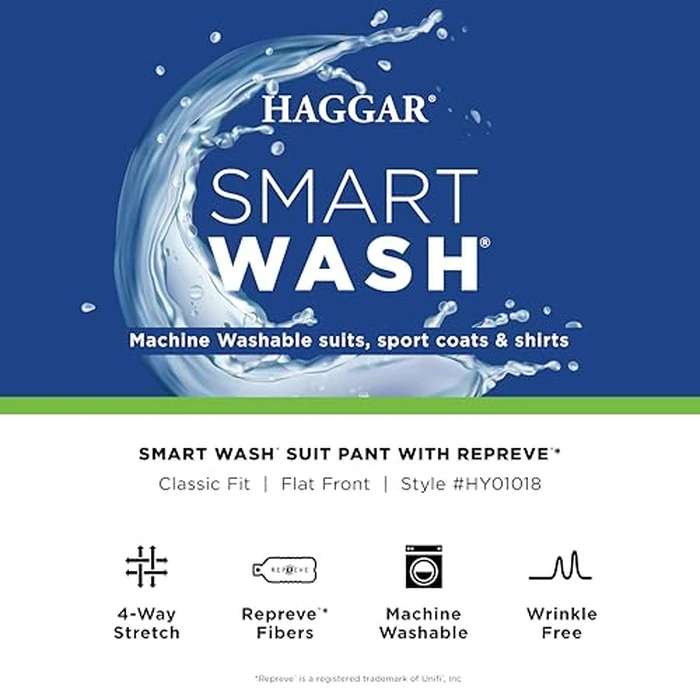 Haggar J.M Men's Plaid Stretch Classic Fit Suit Separate Jacket Dark Grey by Haggar - Image 3