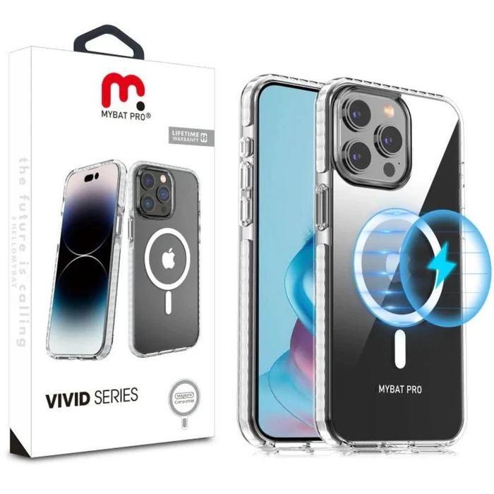 MyBat Pro Vivid Series Phone Case with MagSafe for iPhone 15 - White/Clear - Brand New by MyBat Pro - Image 1