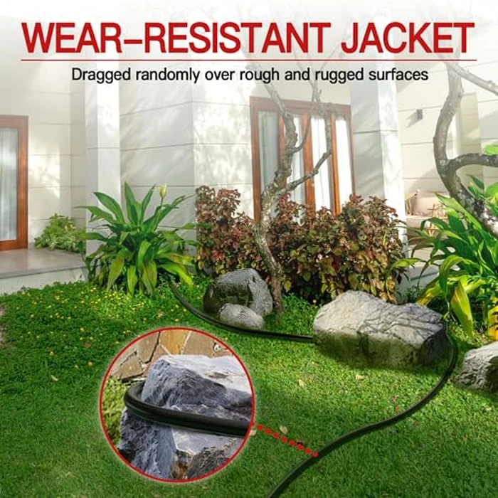 Skrizcable 16/3 25 FT Outdoor Extension Cord Waterproof, Weatherproof & Flame Retardant Black 3 Prong Power Cord Outside for Lawn & Garden, 13 Amps 1625 Watts 125 VAC 16AWG SJTW, ETL Listed by Skrizcable - Image 7