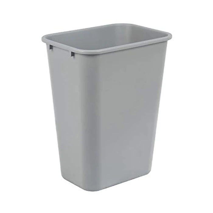 Amazon Basics Lightweight Rectangular Commercial Office Wastebasket, 10 Gallons, Grey by Amazon Basics - Used - Very Good condition