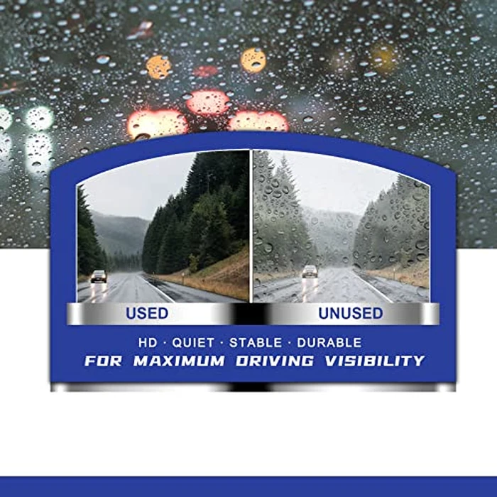 EMITHSUN OEM QUALITY 19" + 19" Premium All-Seasons Stable And Quiet Windshield Wiper Blades(Set of 2) by EMITHSUN - Image 2