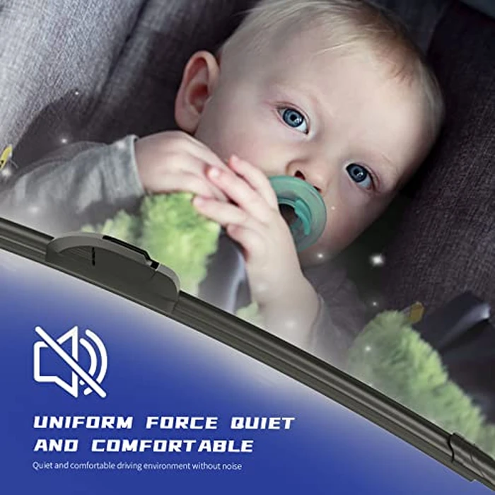 EMITHSUN OEM QUALITY 19" + 19" Premium All-Seasons Stable And Quiet Windshield Wiper Blades(Set of 2) by EMITHSUN - Image 3