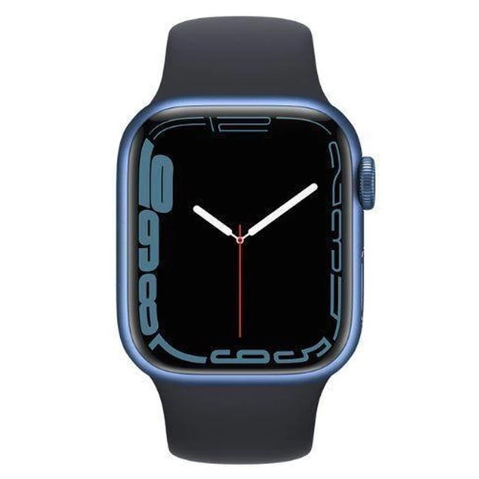 Apple Watch Series 7 (GPS) - 32GB - 45mm - Blue Aluminum Case with Midnight Rubber Sport Band by Apple - Refurbished - Excellent condition - US$119.98