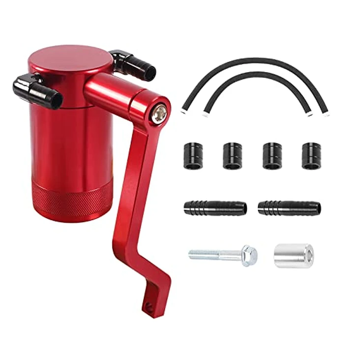 POSENG Billet Catch Can Air Oil Separator Z-Bracket Technology Compatible with Chrysler Dodge Charger Challenger 2011-2021 6.4 L Red by POSENG - Used - Like New condition - US$33.69