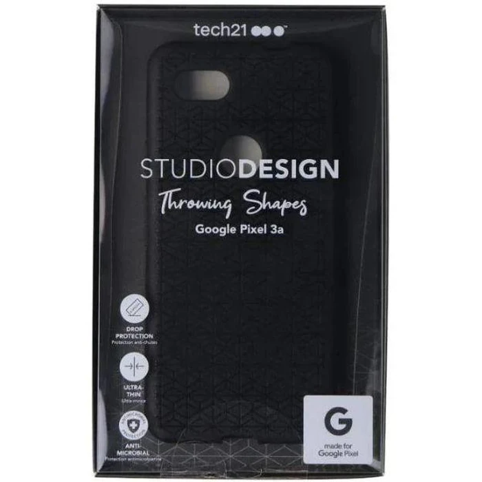 Tech21 Studio Design Throwing Shapes Phone Case for Google Pixel 3a - Black by Tech21 - Image 2