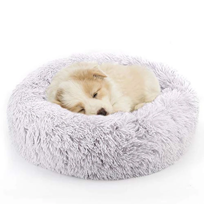 NOYAL Calming Dog Bed Donut Anti Anxiety Fluffy Dog Bed for Small Medium Dog and Cat by NOYAL - Used - Very Good condition - CA$16.60
