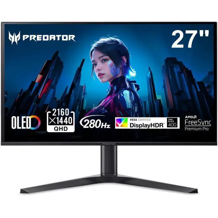 Acer Predator 27" WQHD 2K 1440P 280hz with AMD FreeSync Premium Pro, 0.03ms OLED Gaming Computer Monitor X27U Z1bmiiprx by Acer America - Image 2