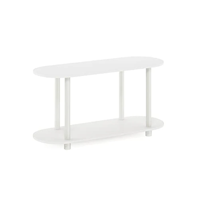 Furinno Turn-N-Tube Oval Display Shelf, 4-Tier Book Shelf, Oval Storage Shelves, Toolless Open Shelves, Round Tubes, for Organization and Storage, Living Room, Home Office, White by Furinno - Image 4
