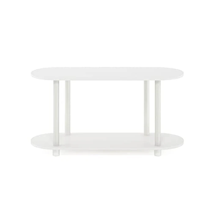 Furinno Turn-N-Tube Oval Display Shelf, 4-Tier Book Shelf, Oval Storage Shelves, Toolless Open Shelves, Round Tubes, for Organization and Storage, Living Room, Home Office, White by Furinno - Image 5