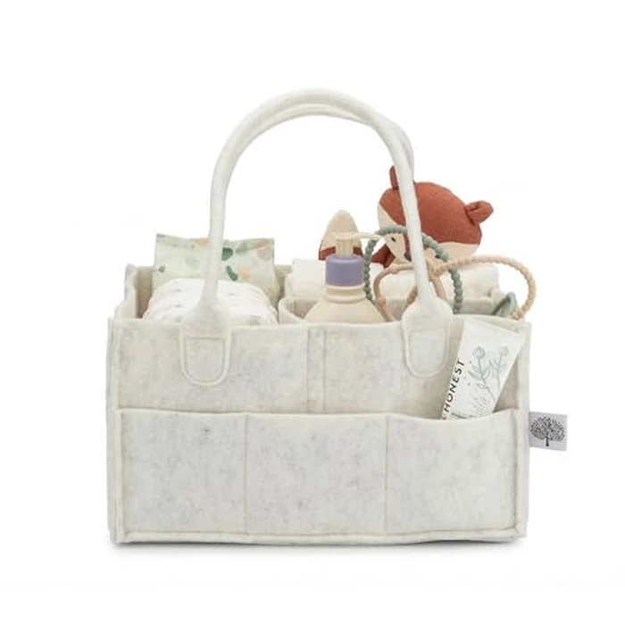 Parker Baby Diaper Caddy - Nursery Storage Bin and Car Organizer for Diapers and Baby Wipes - White, Regular by Parker Baby Co. - Used - Acceptable condition - US$17.58