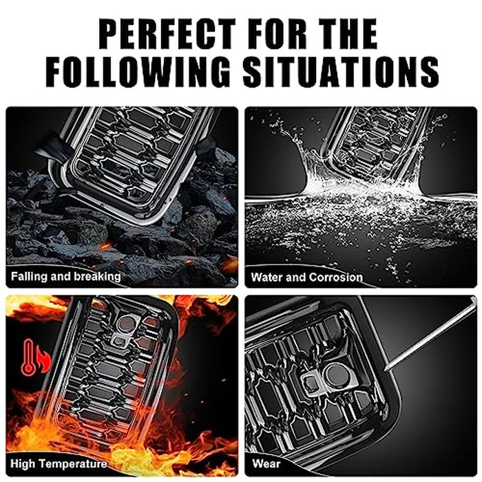 8PCS Glossy Black Honeycomb Mesh Front Grill Inserts Replace for 2022-2025 Jeep Grand Cherokee WL and 2021-2025 Grand Cherokee L Laredo/Altitude/Limited/4xe, Not for Others Model by sportuli - Image 5