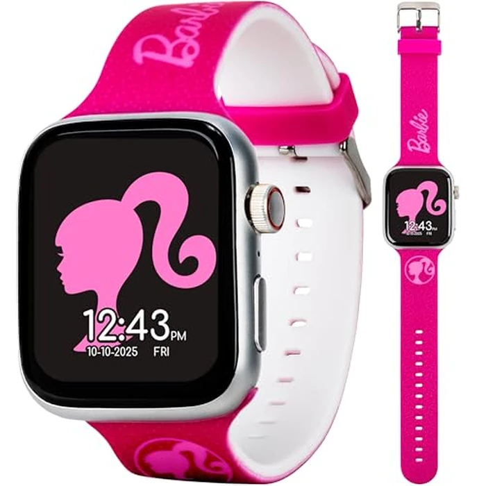 Barbie Kids Smart Watch - Touchscreen Smartwatch with Camera, Activity Trackers, Pedometer, Music, Stopwatch, and Glitter Silicone Strap - Fits Wrists from 5.5" to 8" by Accutime - Used - Like New condition