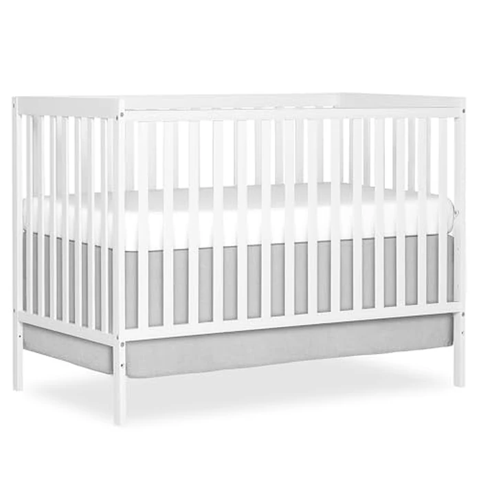 Dream On Me Synergy 5-in-1 Convertible Full-Size Baby Crib with Toddler, Day & Full Bed Conversion in White, GreenGuard Gold & BSA, 3 Mattress Heights, Sustainable Pinewood by Dream On Me - Used - Like New condition - US$110.10
